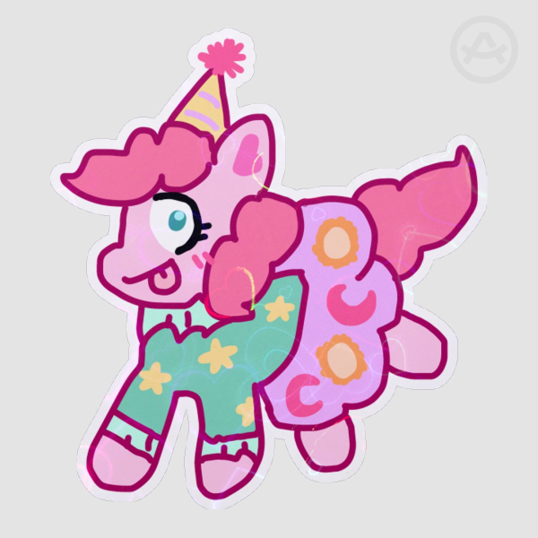 Clowncore Pinkie Pie Vinyl Sticker