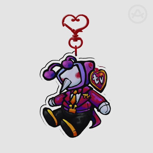 Beanie baby tenna keychain