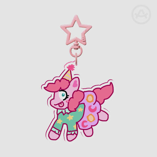 Clowncore Pinkie Pie Acrylic Charm