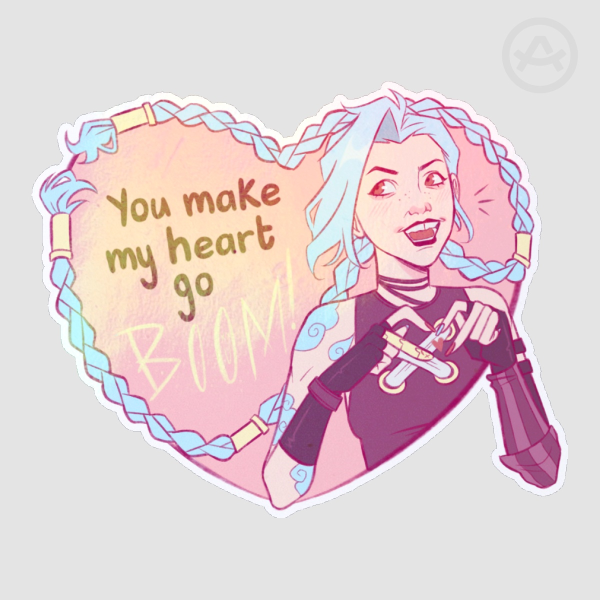 Jinx rainbow effect sticker