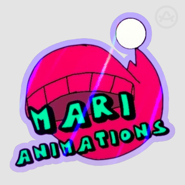 MARI_ANIMATIONS Beenie logo - Die Cut Sticker