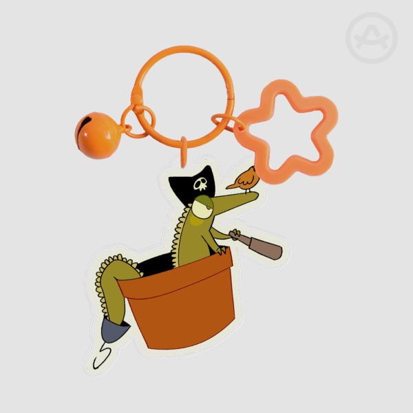 CRITTERS | PIRATE GATOR KEYCHAIN