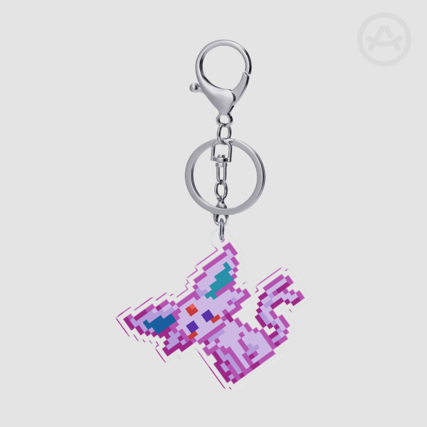 pixel espeon keychain