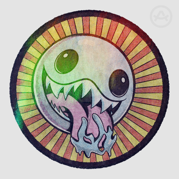 Bubble Colored Edge Die Cut Stickers