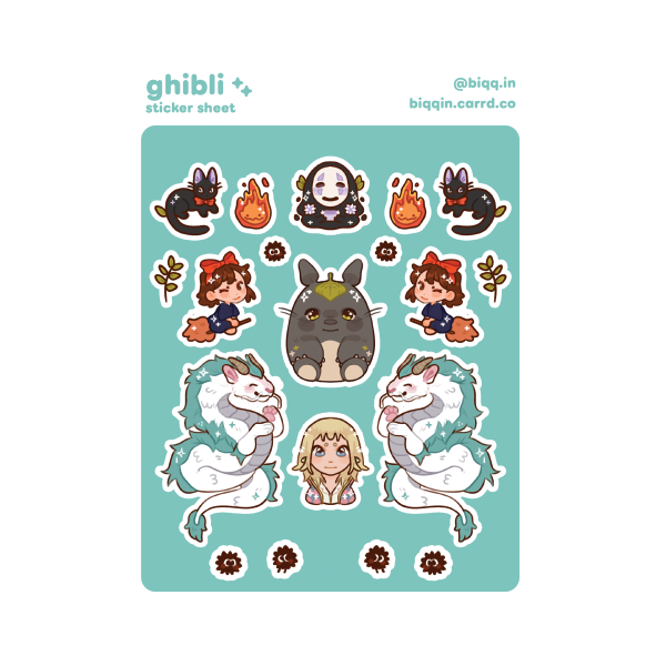 Ghibli sticker sheet