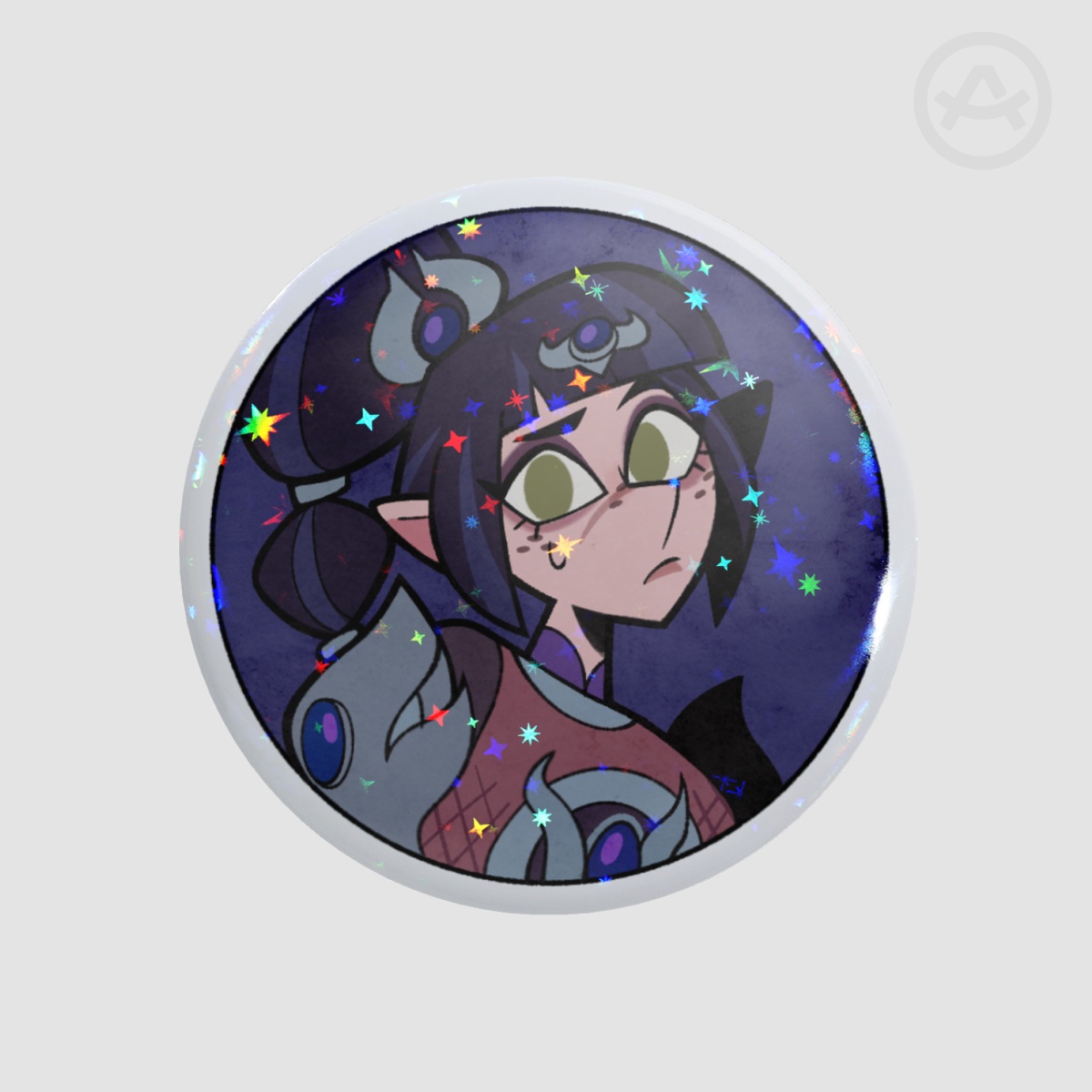 SHADOW HEART BUTTON PIN