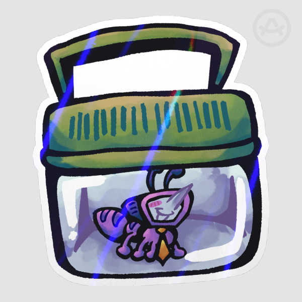 Glooby pet ant tenna sticker