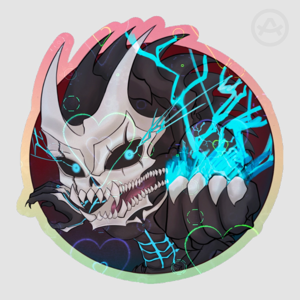 kaiju no 8 Colored Edge Die Cut Stickers
