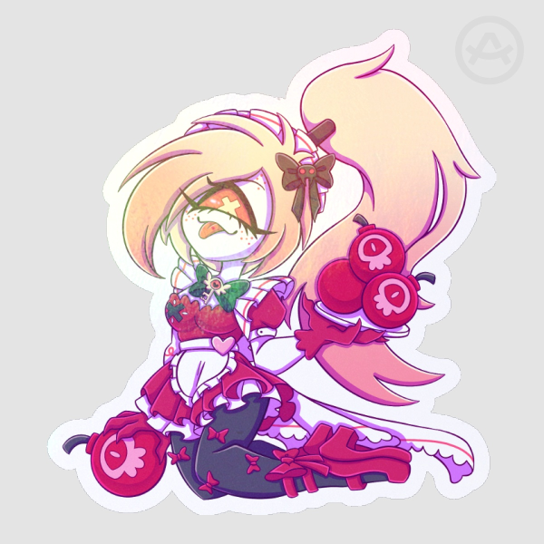 Cherri Bomb Cafe Holo Sticker
