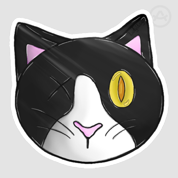 Guppy's head Die Cut Stickers