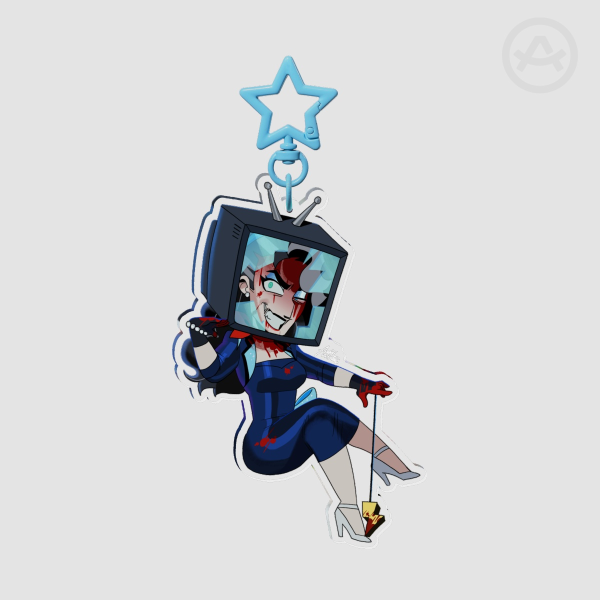 TV head Victoria Keychain ( One sided edition)
