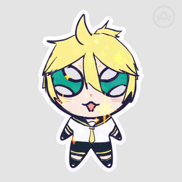 Kagamine Len! Holo Star Sticker!