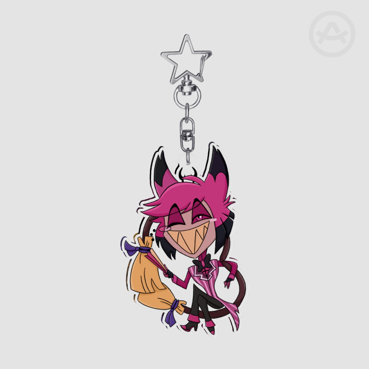 Alastor Clean it up Crew - Clear Acrylic Keychain