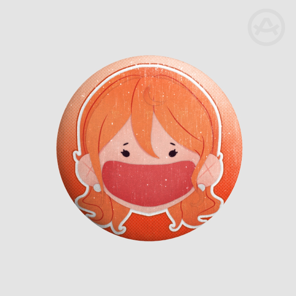 Nami Round Badge Pin
