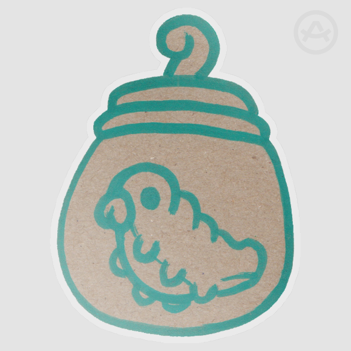 Cardboard Grub Vinyl Sticker
