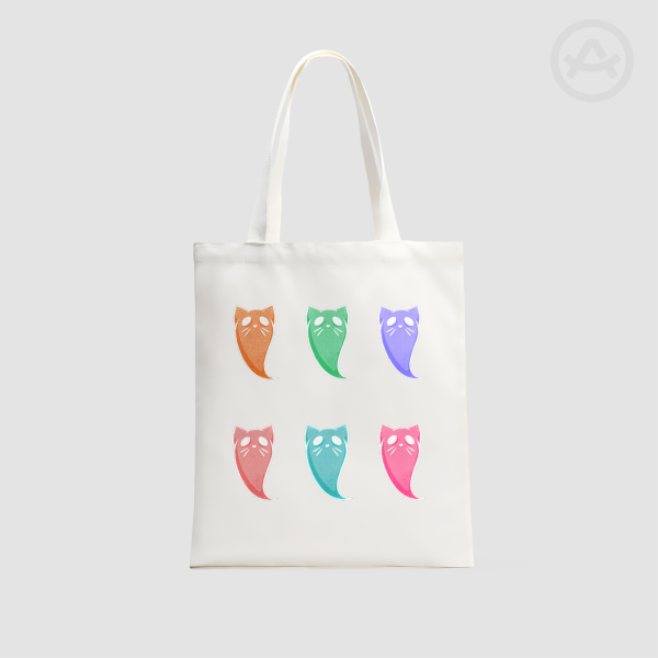 Ghost Cats Canvas Tote Bag