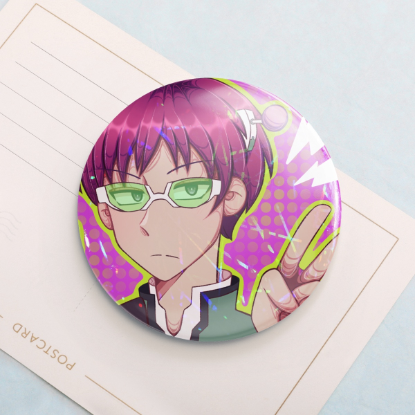 Saiki K Round Badges (Button Pins)