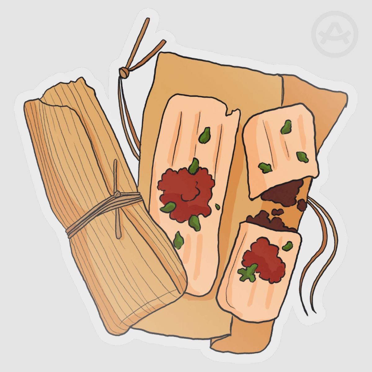 Tamales Vinyl Die Cut Stickers