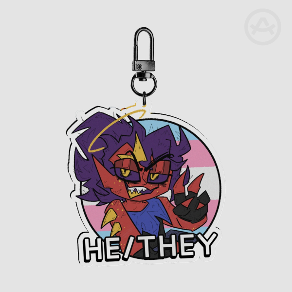 Bloodrayne Acrylic Keychain! With He/They Pronouns!