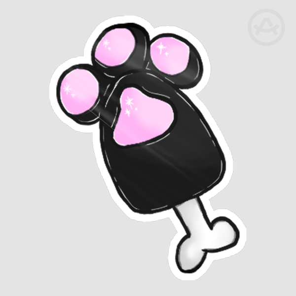 Guppy's Paw Die Cut Stickers