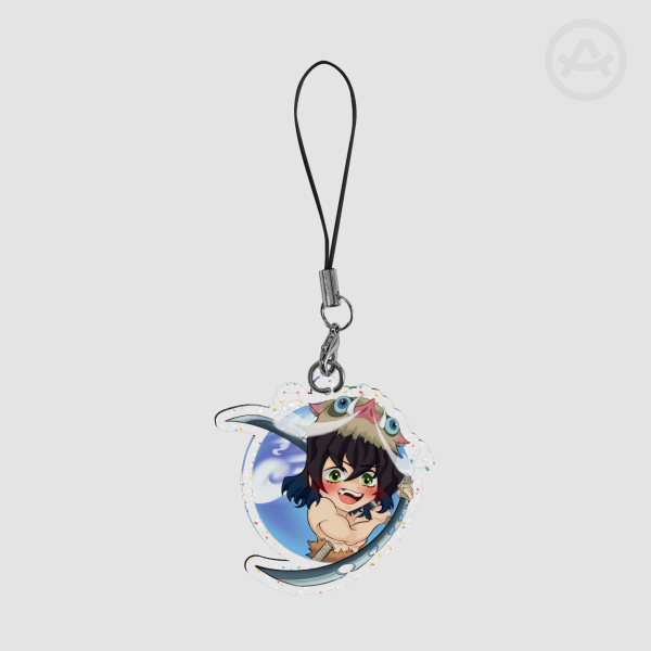 Inosuke Hashibira demon slayer Glitter Acrylic Keychains