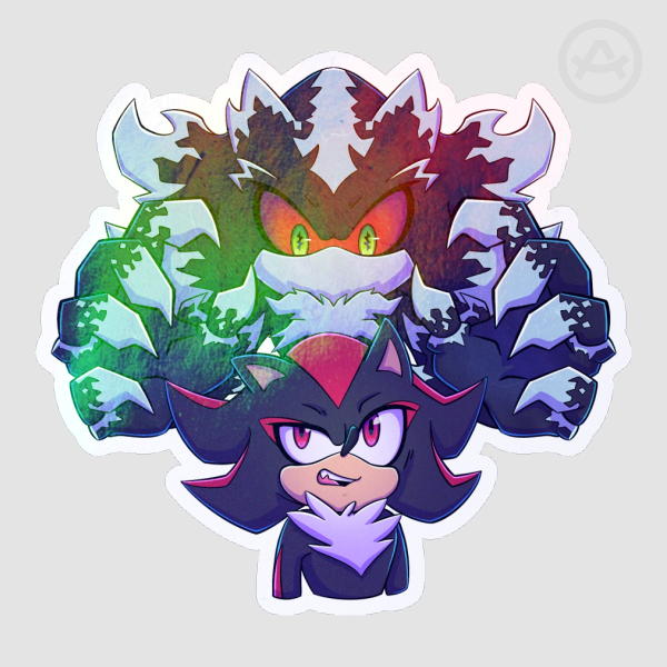 Mephiles and Shadow Holo Sticker