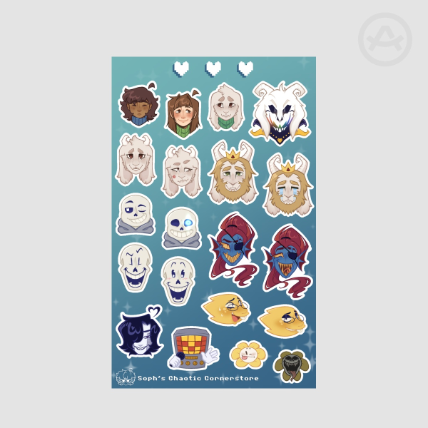 Undeground Monsters Sticker Sheet