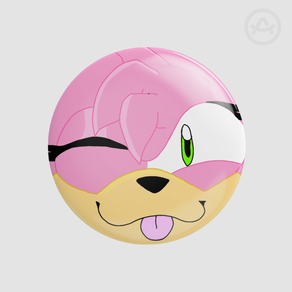 Amy Rose-Round Badge