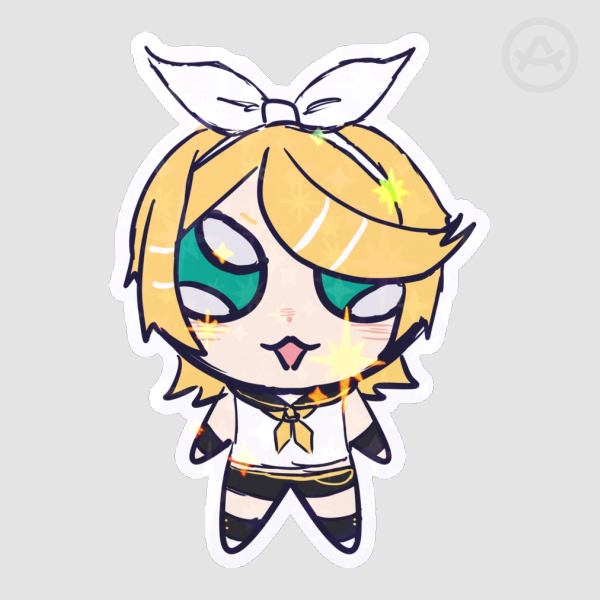 Kagamine Rin! Holo Star Sticker