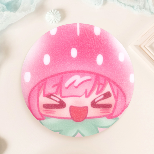 Emu Strawberry Plush Badge