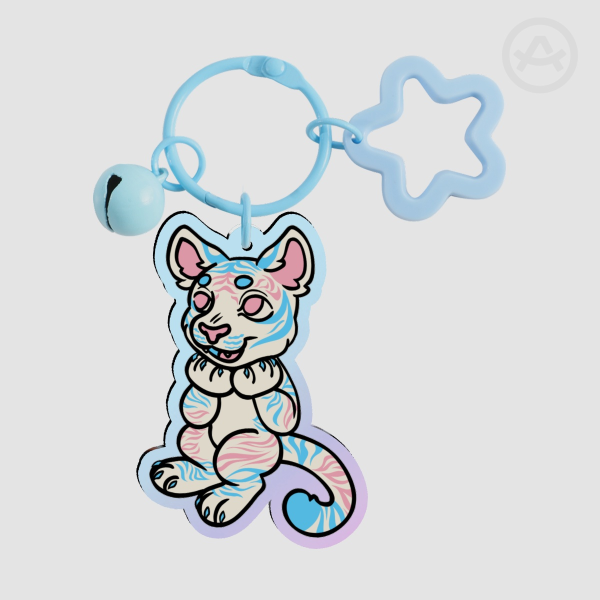 Trans Tiger Keychain