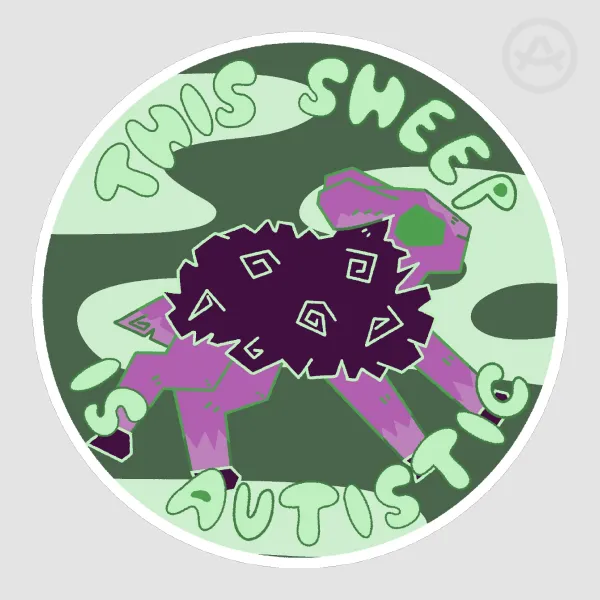 This Sheep is Autistic! - Sticker