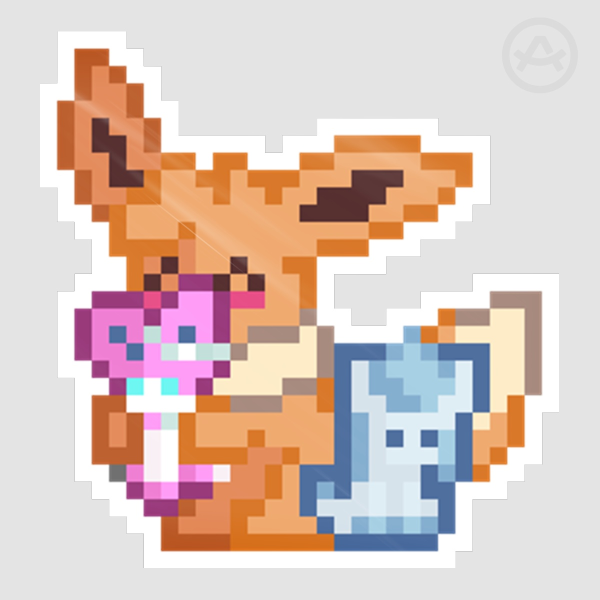 pixel eevee sticker