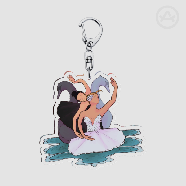 Odette and Odile Swan Lake Clear Acrylic Keychains