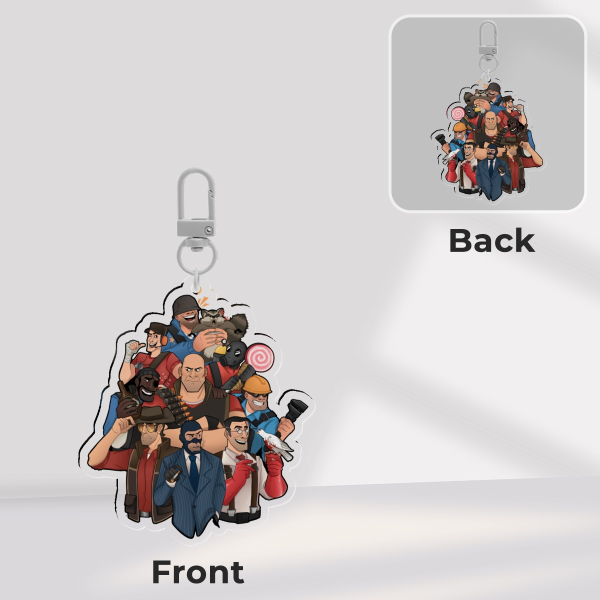 'Matte the Team' (Team Fortress 2/TF2) | Keychain