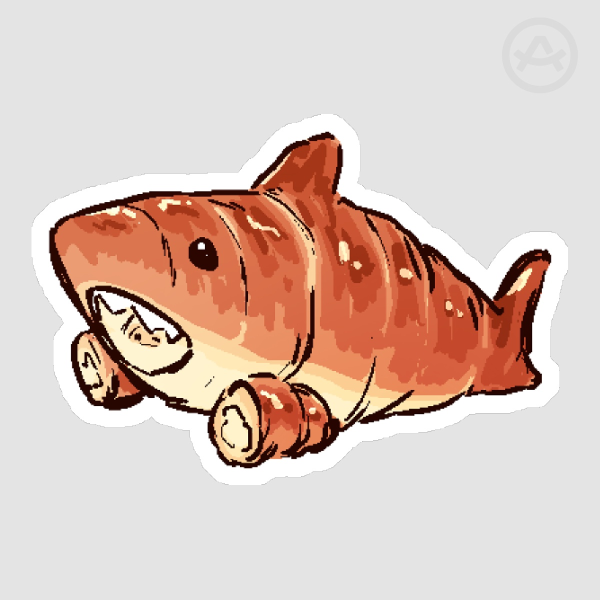 Landshark Croissant Sticker