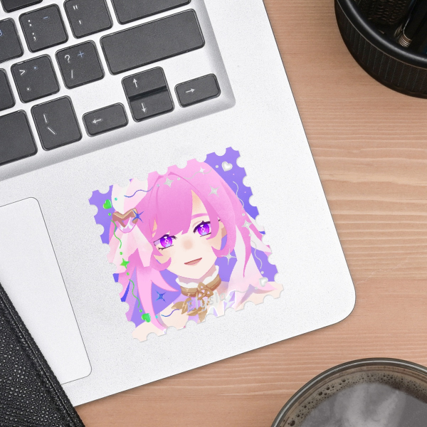 Hi3 - Elysia -Foiled Stamp Sticker