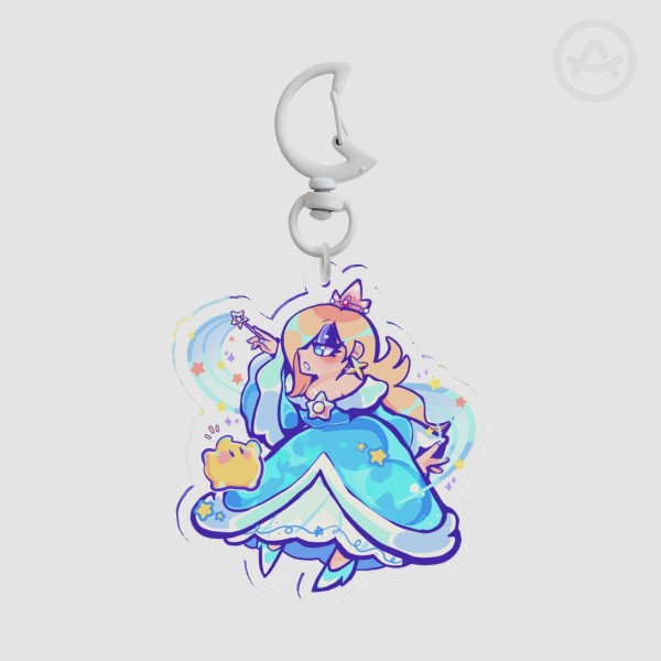 Rosalina Clear Acrylic Keychain Mario Galaxy