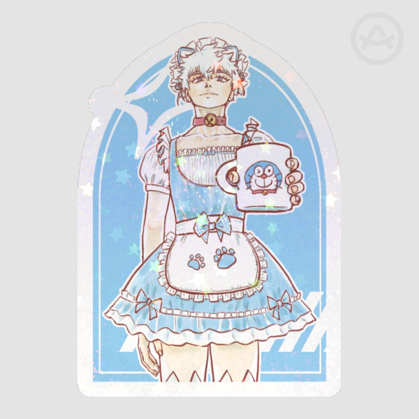 Cat Maid Lu Guang Die Cut Stickers