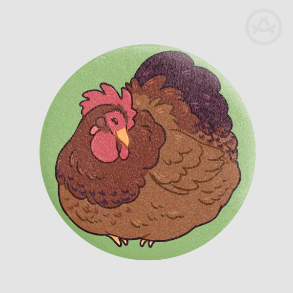 Plush Chicken Badge