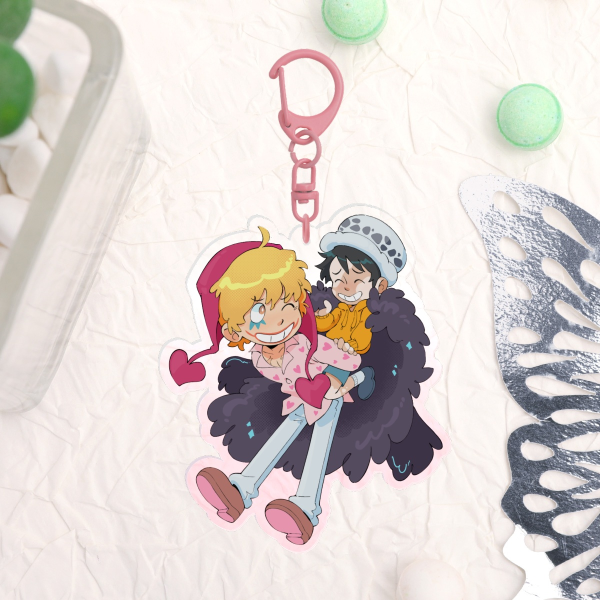 Cora and Law acrylic keychain