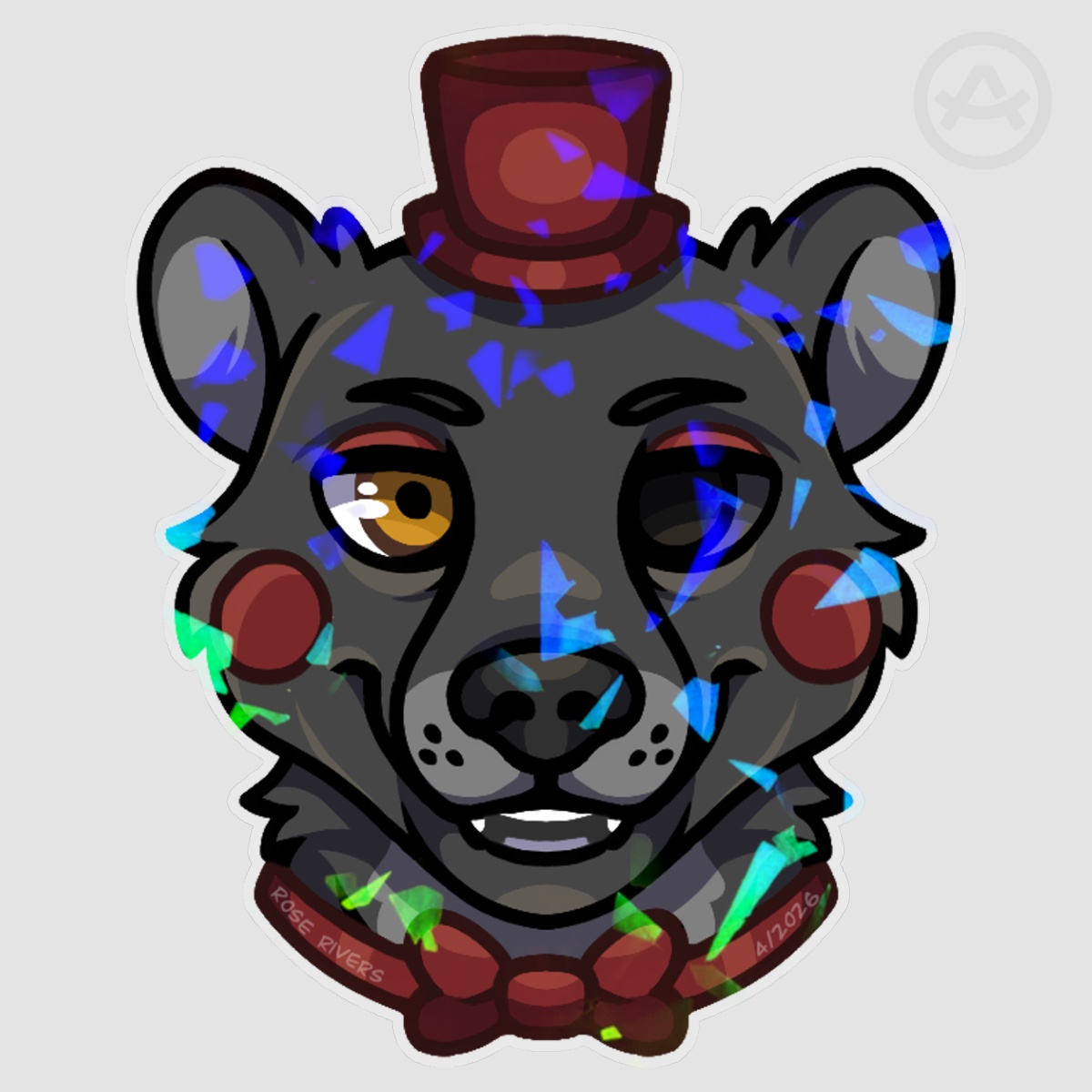 Lefty XL Holographic Sticker