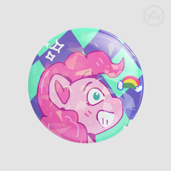 Pinkie Pie Holo Button