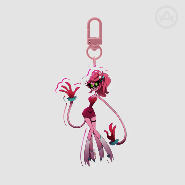 Mommy Longlegs Acrylic Pendant 🩷🕷🔥 | poppy playtime x hazbin hotel Au by Potainasor 🖤✨️❤️