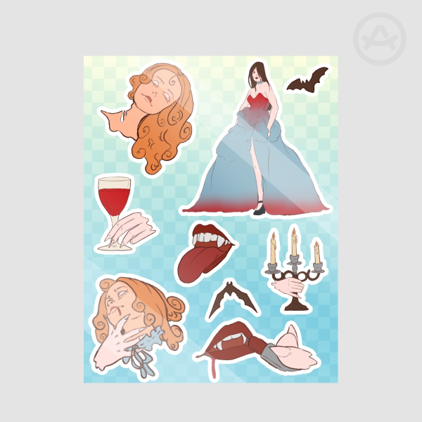 Vampire Stickers Sheet