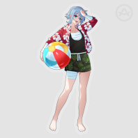 Kagome Clear Vinyl Sticker Full Beach Ver.