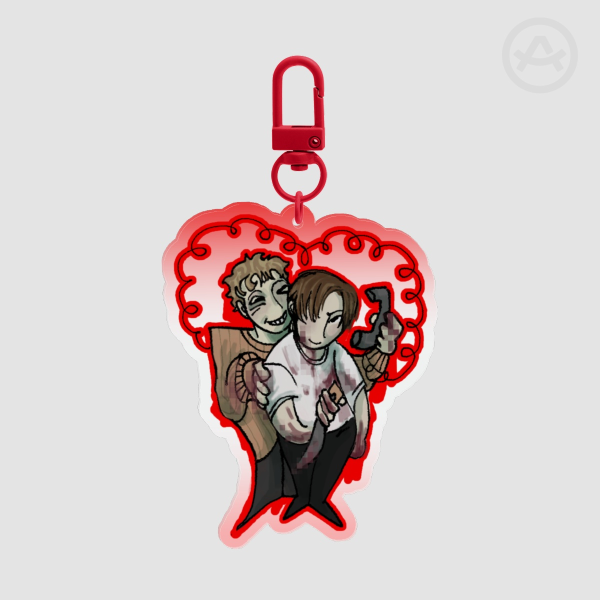 Stuilly scream double-sided acrylic keychain