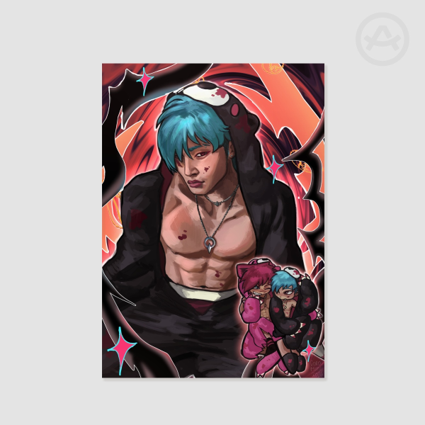 Heartsteel Aphelios x Gloomy Bear A5 Print