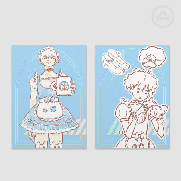 Cat Maid Lu Guang Holographic Photocards