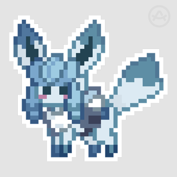 pixel glaceon sticker